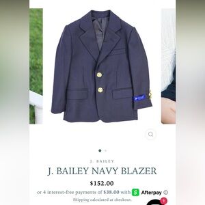 Kids Navy Blazer with Gold Buttons